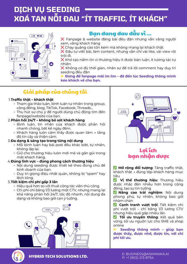 Maika Bloom - Smart Seeding - Xóa tan nỗi lo ít khách